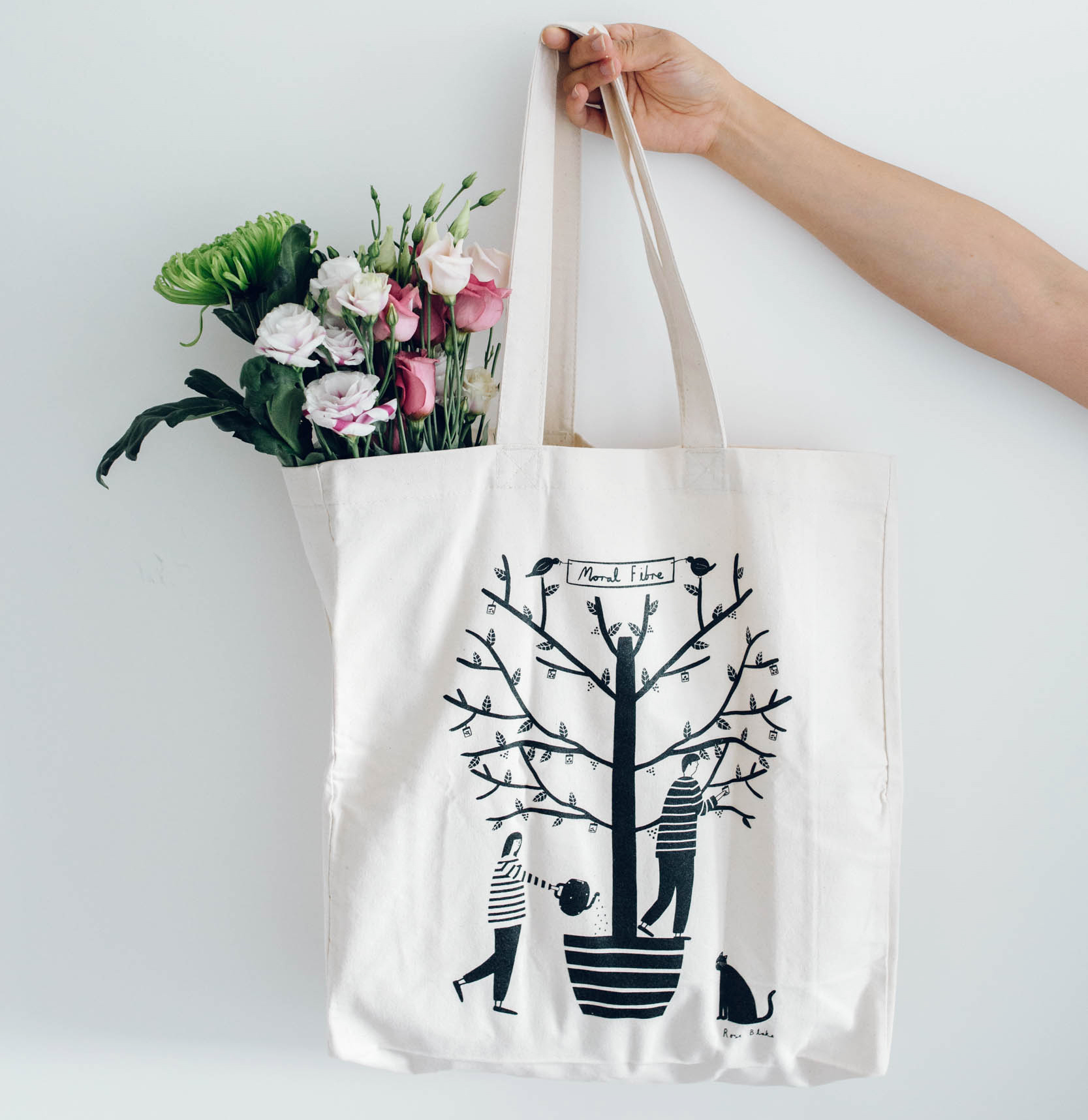 Illustrated Moral Fibre Canvas Tote Moral Fibre Food