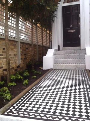 Chequer Black White 108 M2 Mosaics By Post