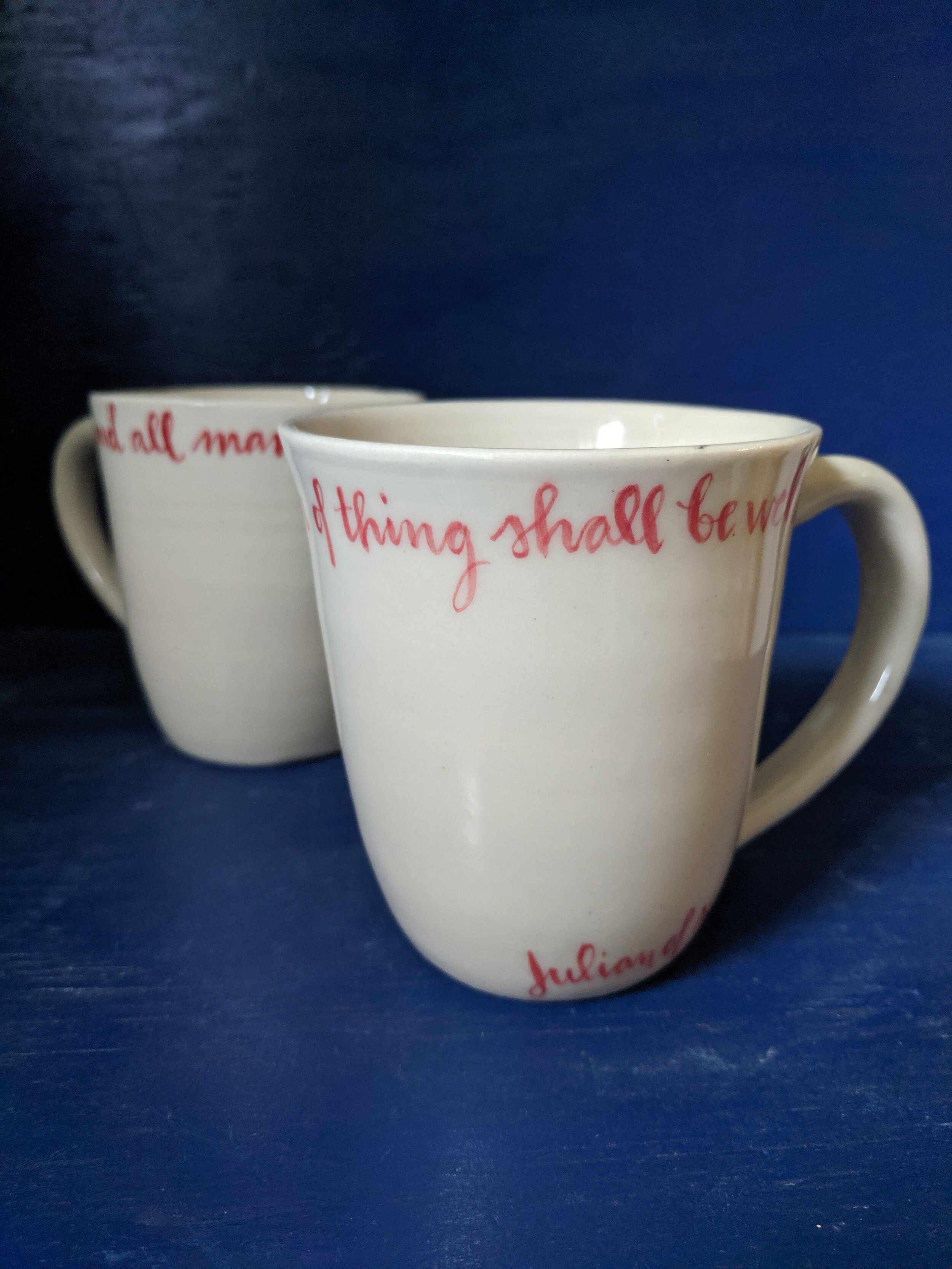 Mug Message Positif Porcelain Blanc / Or J-line