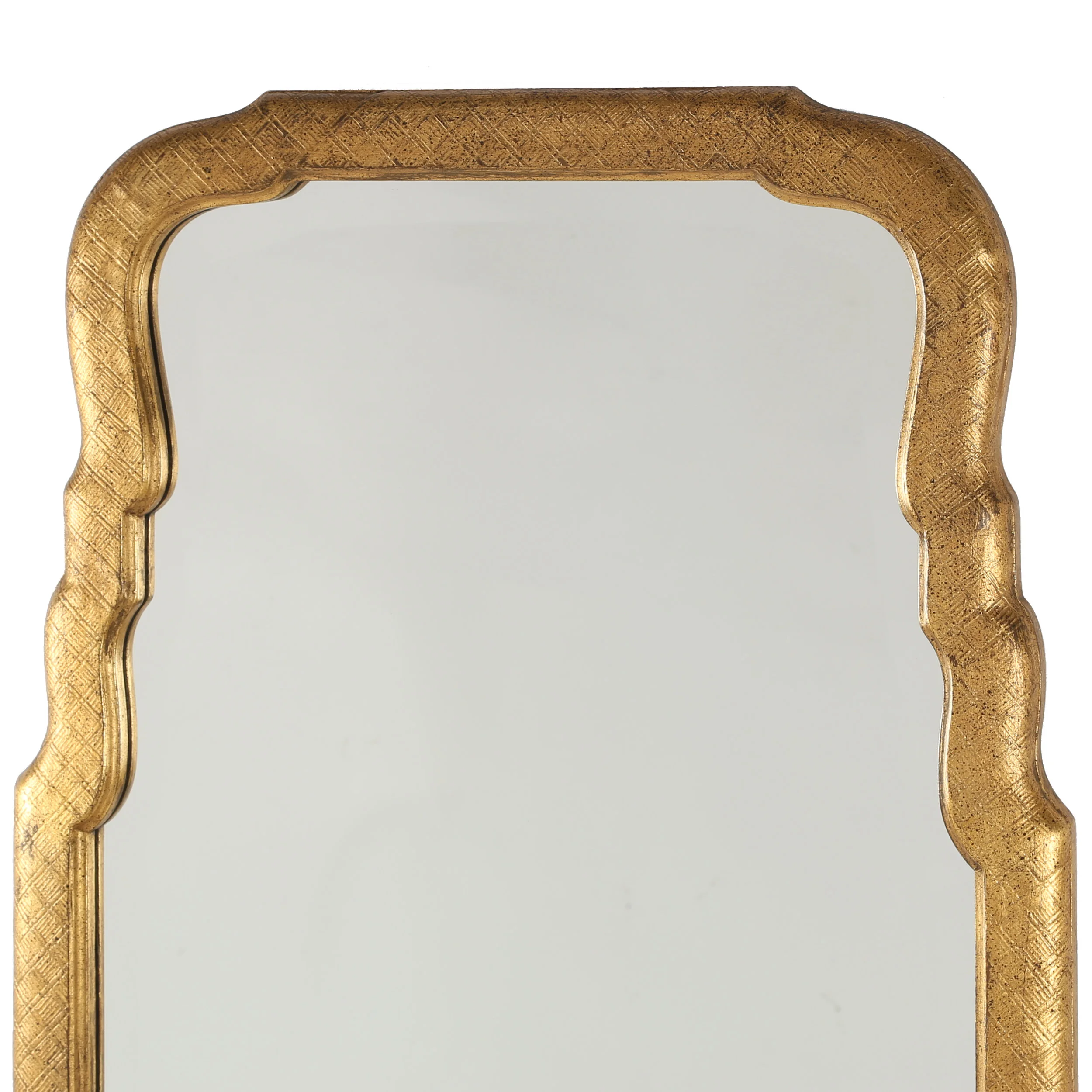 Friedman Brothers Tall Gilt Mirror Circa 1960s Full Circle Modern
