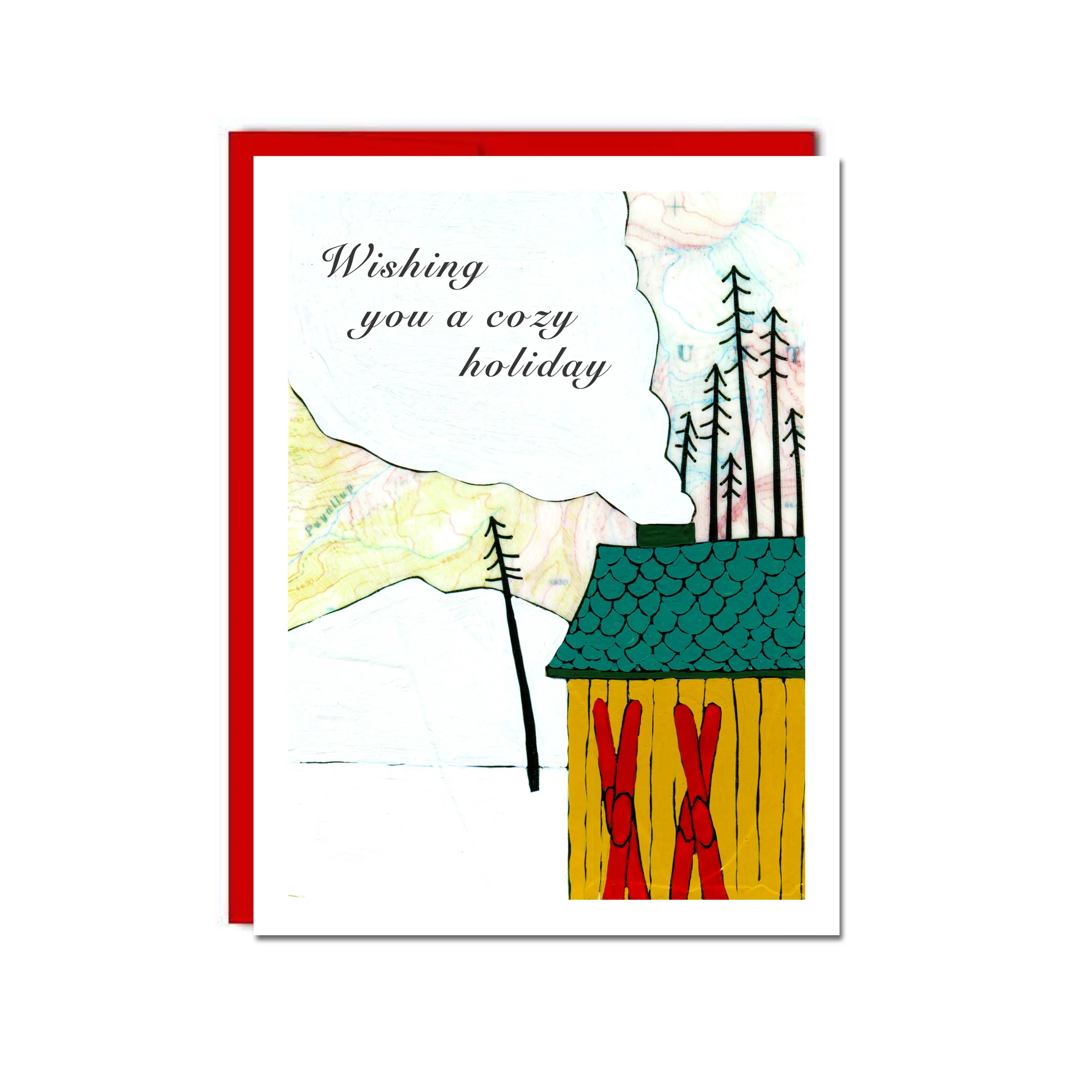 Cozy Cabin Holiday Card Box Of 6 Rachel Ann Austin