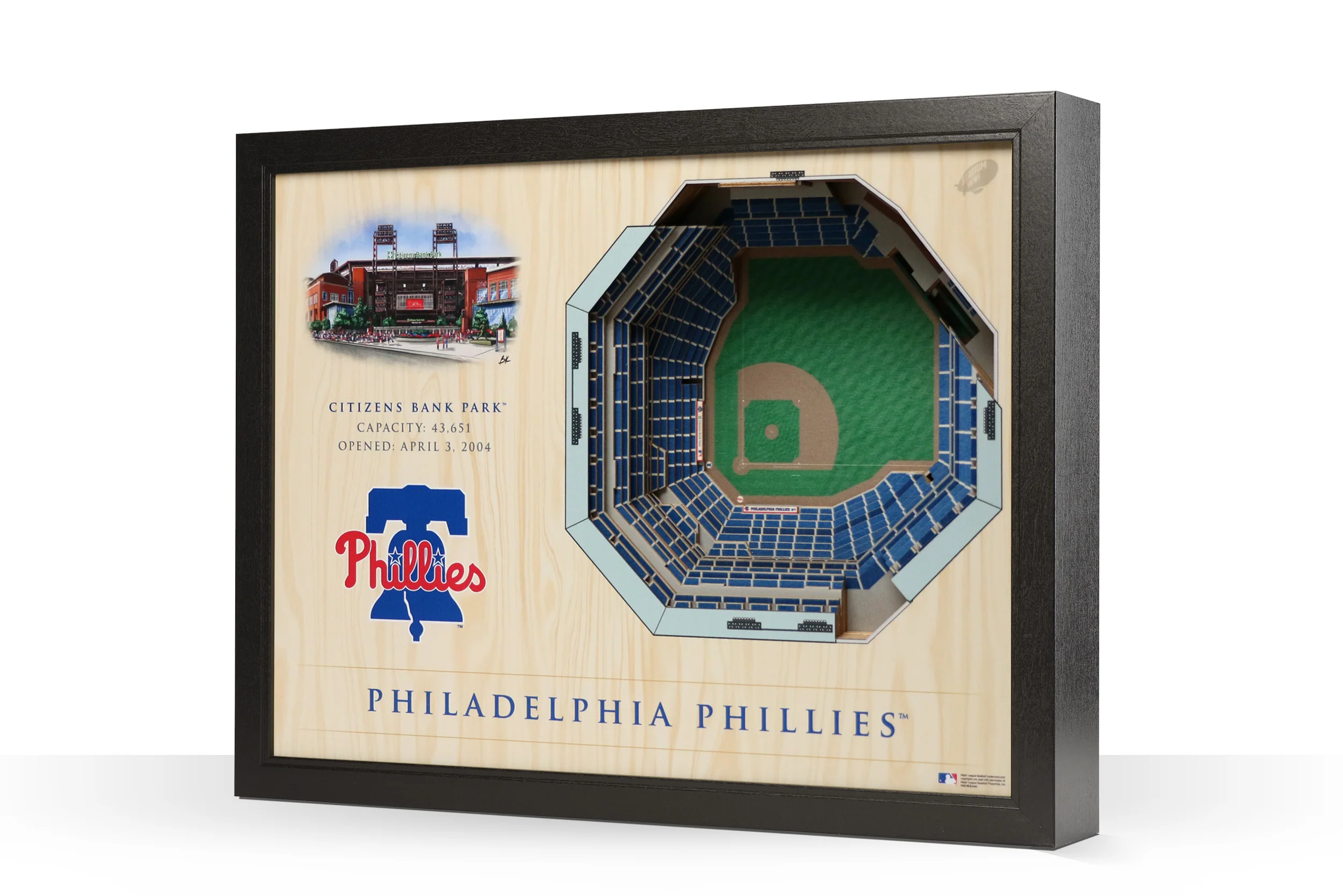 Philadelphia Phillies Citizens Bank Park 3d Wood Stadium Replica