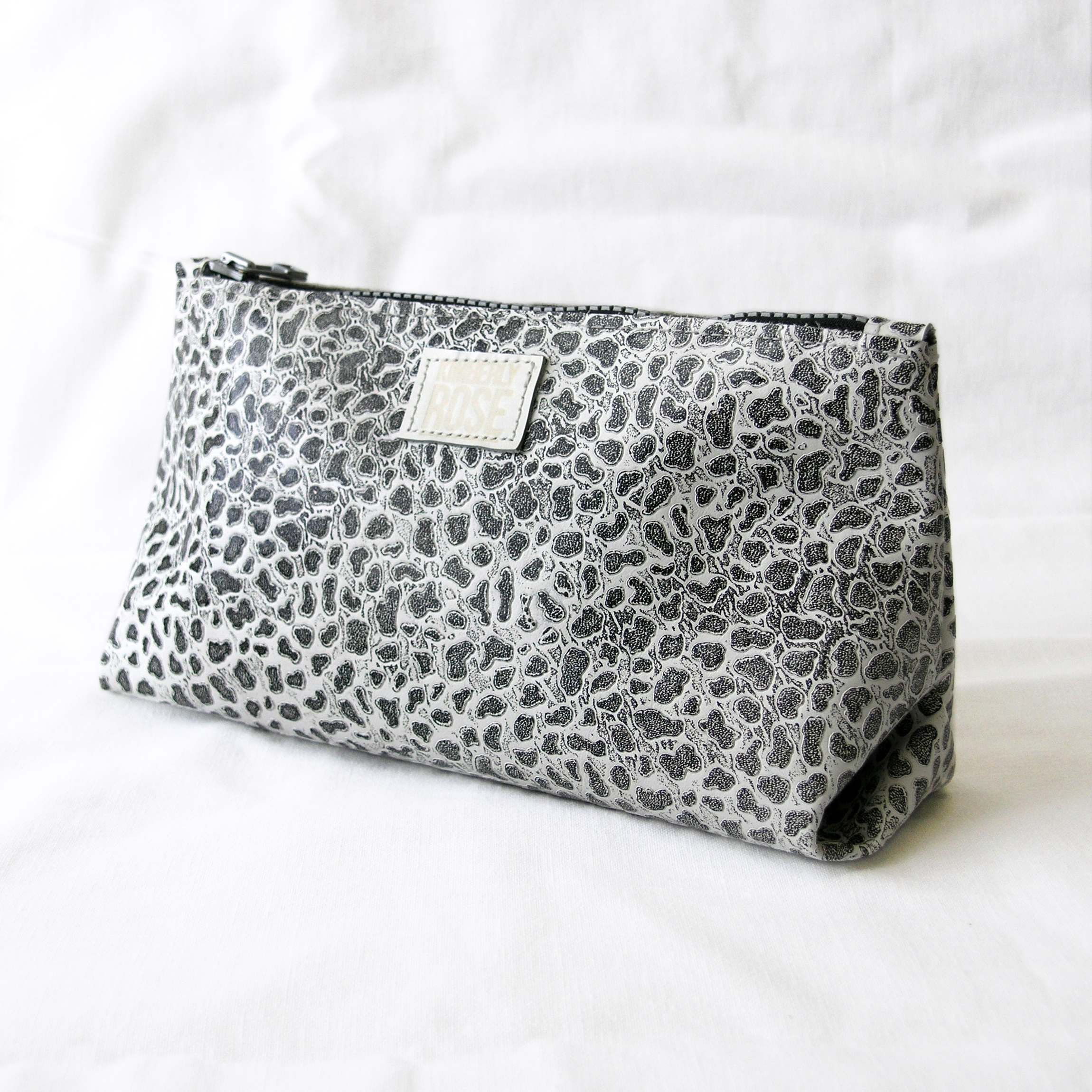 Upcycled Leather Makeup Bag Cosmetic Toiletry In Black And White Spots Kimberly Rose By Zaum Salvaged Bags Upcycled Leather Makeup Bag Cosmetic Toiletry In Black And White Spots Kimberly Rose By Zaum Salvaged Bags