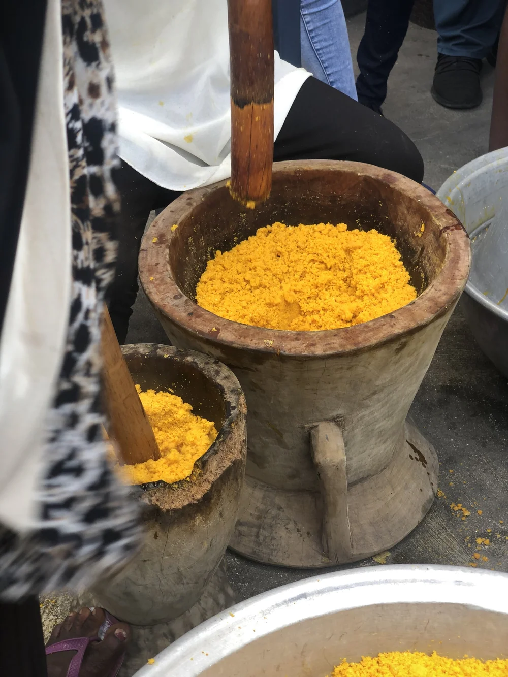 Traditional pounding of Kpokpoi