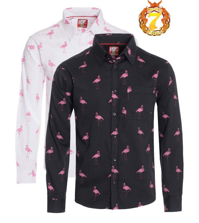 flamingo dress shirt