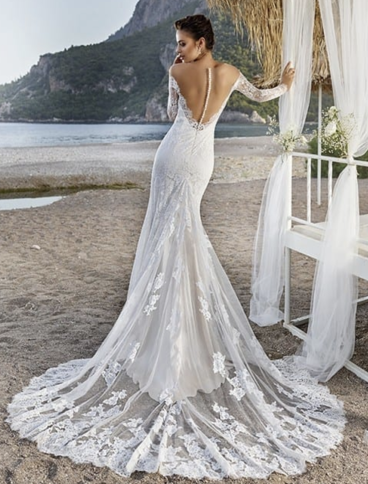 Eddy K Bali Long Sleeve Lace Gown J Bridal Boutique