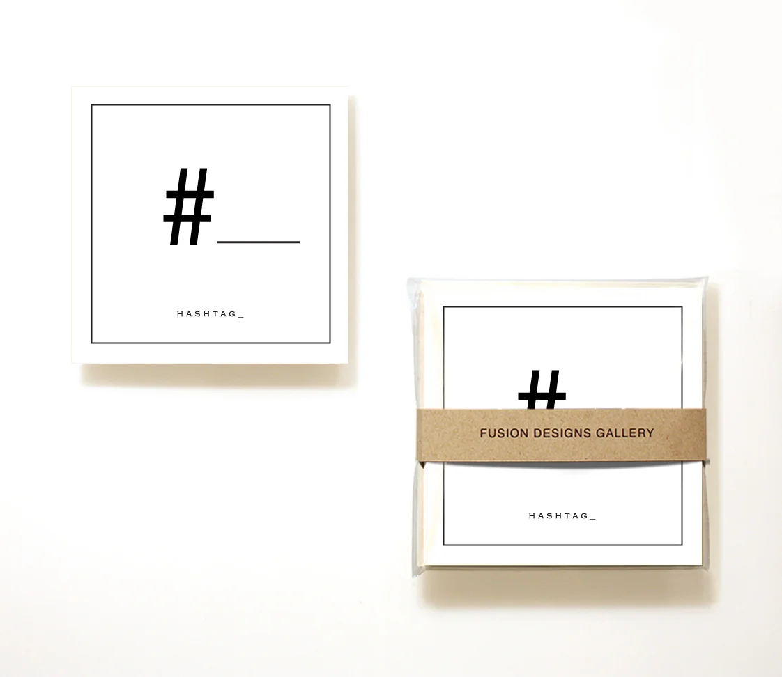 Hashtag Symbol Fusion Designs Gallery