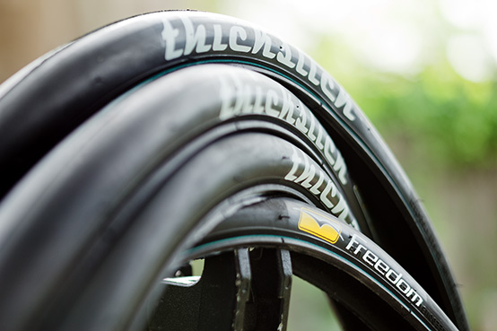 thick and slick tires