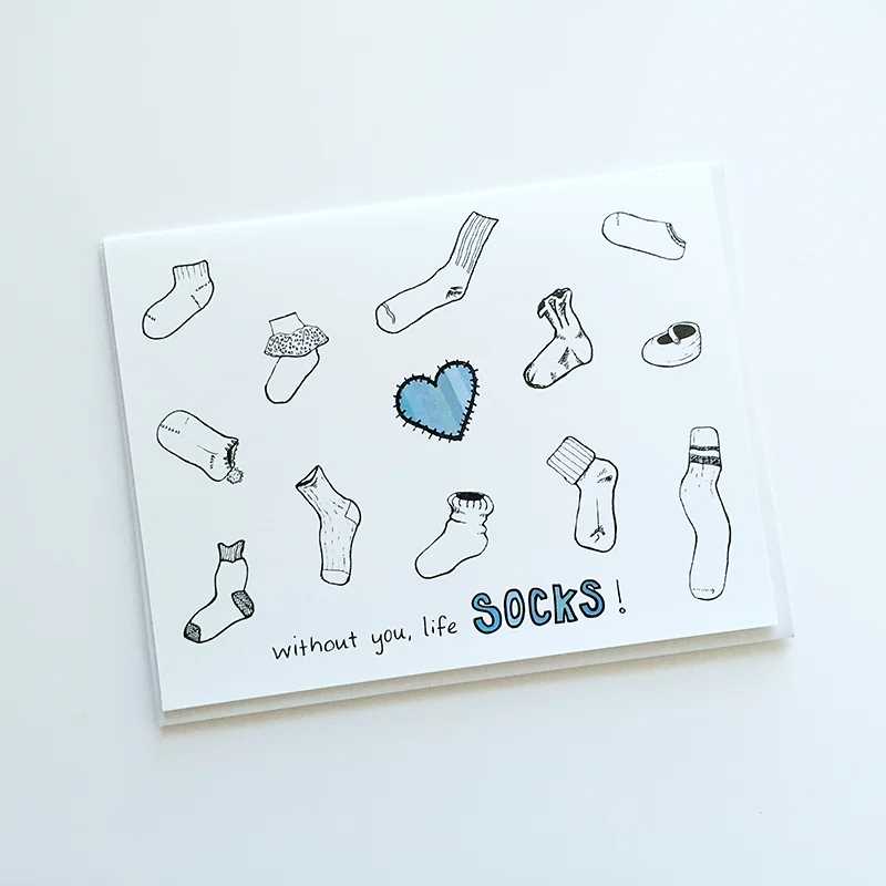 Without You Life Socks I Miss You Card Ivy And Ink