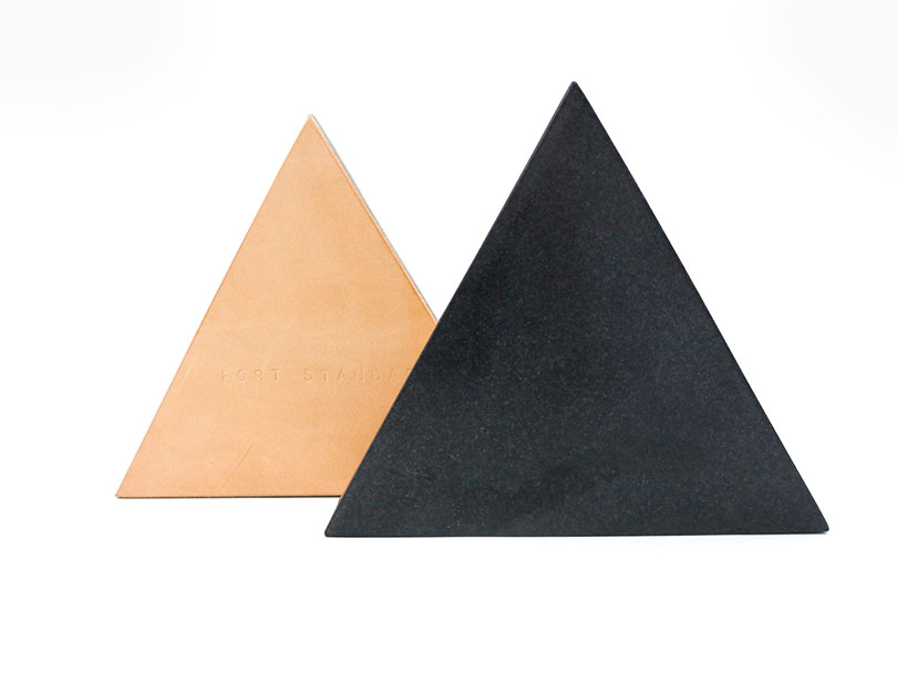 Triangles Oblong Trivet, Black