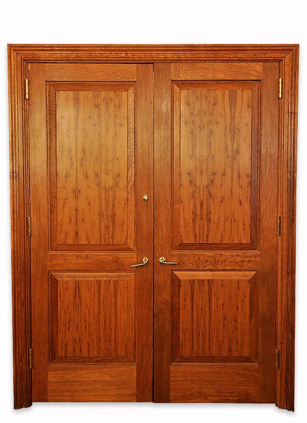 Quartersawn Oak Paneled Double Door Set Architectural Antiques