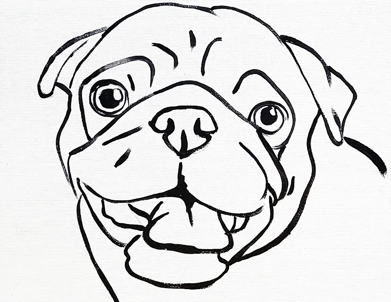 Pug Traceable Lovejoy Creations
