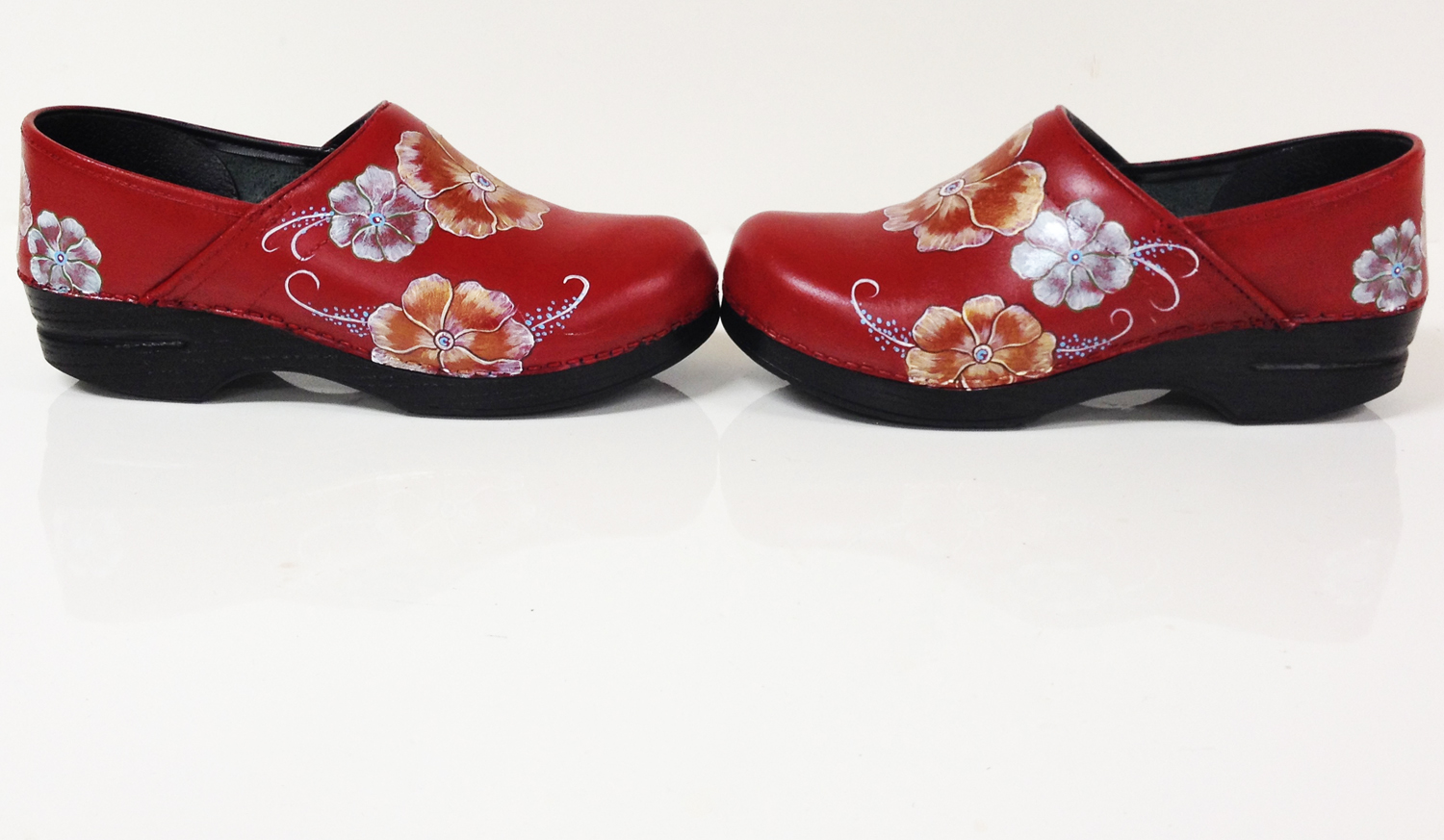 red dansko clogs