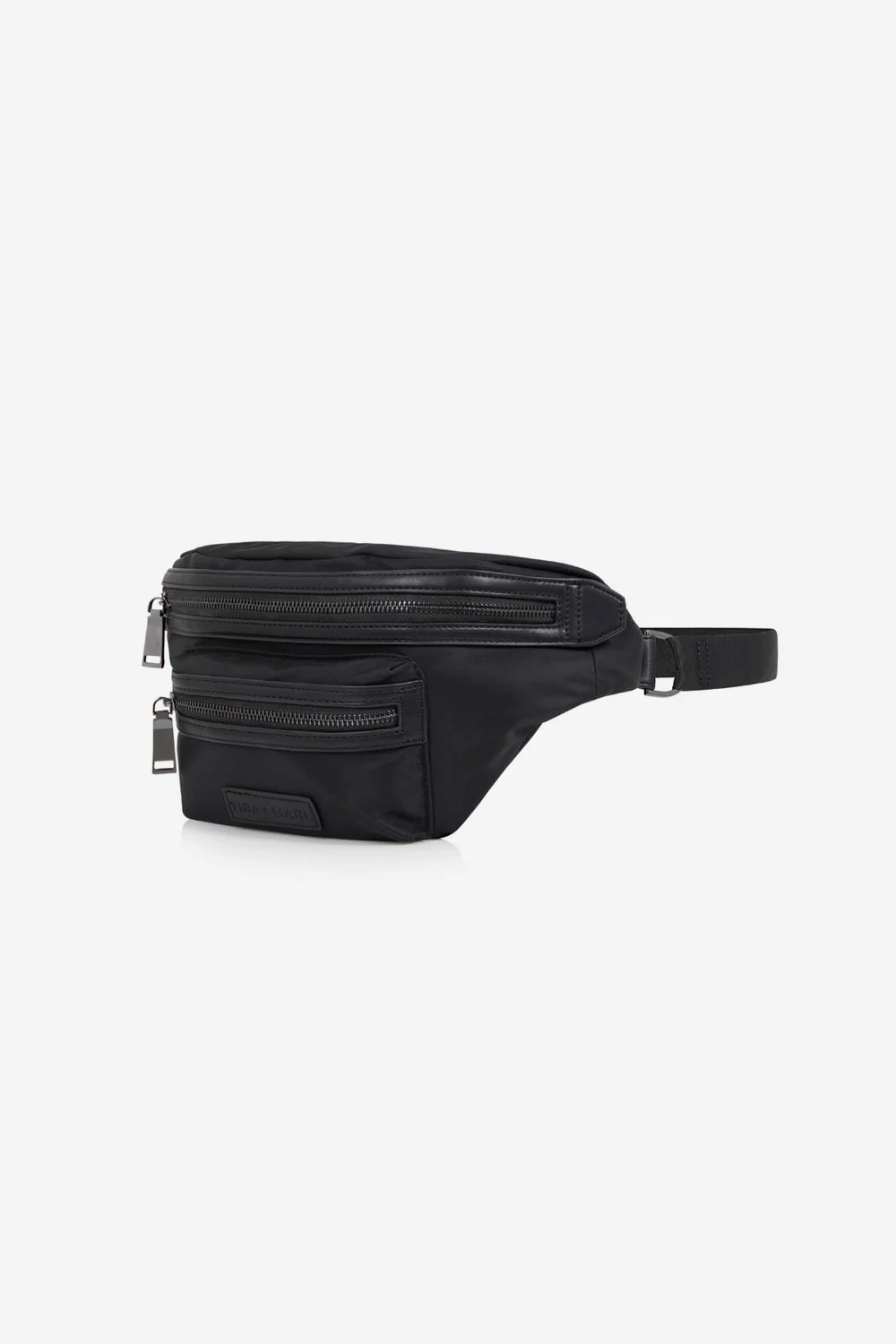 black nylon bum bag