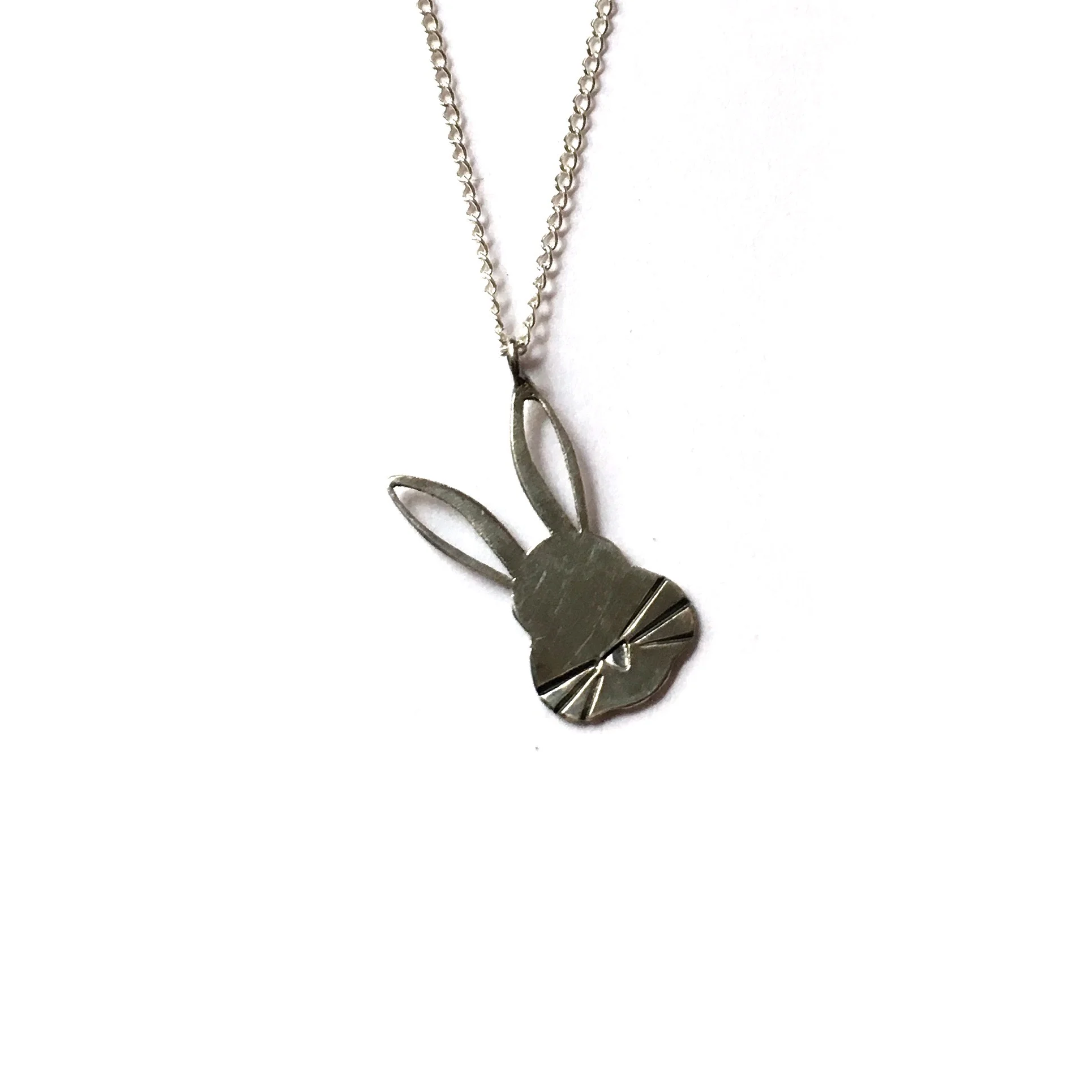 Bunny Necklace - Handmade Silver 
