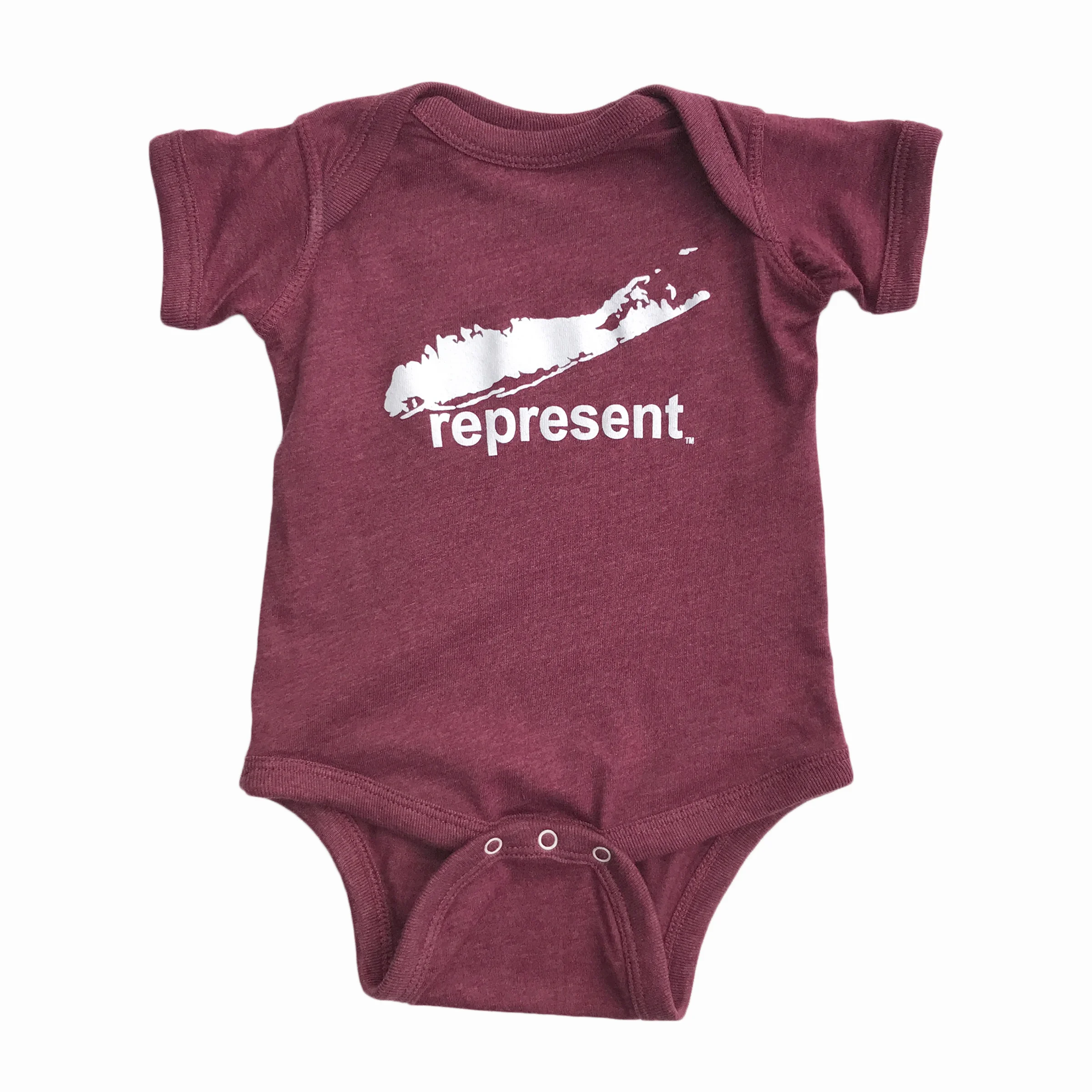 burgundy baby onesie