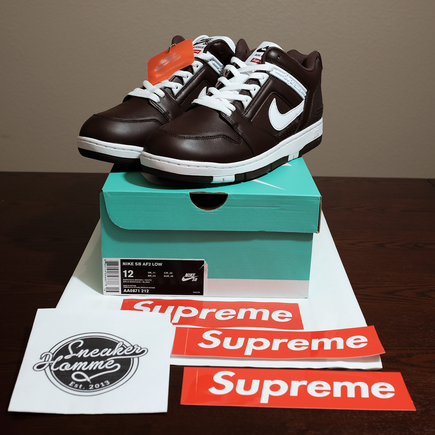 supreme air force 2 brown