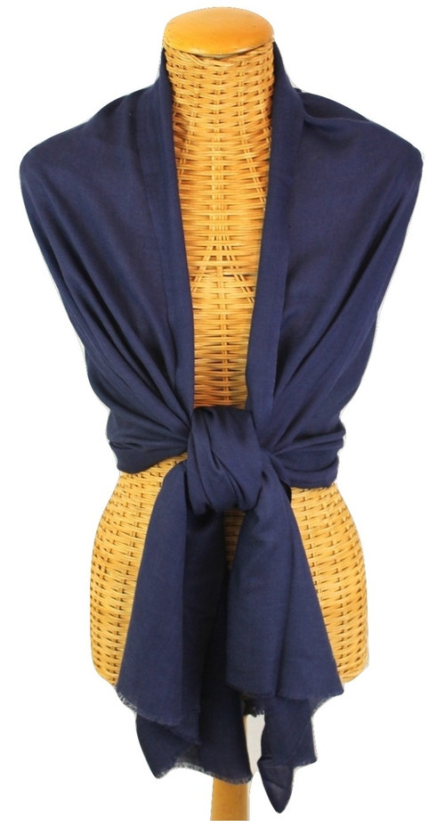 navy blue cashmere wrap
