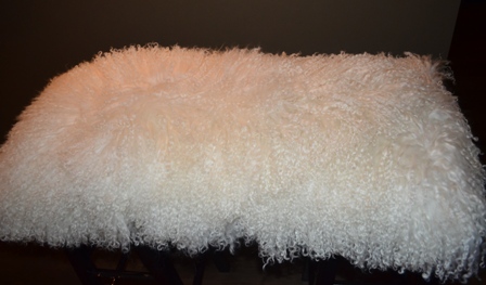 Genuine Fur Bench Cushion Mongolian Lamb 40 X20