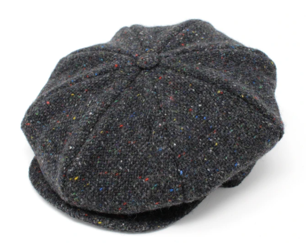 8 Piece Salt-n-Pepper Tweed Cap from Hanna Hats of Donegal — Irish Moon