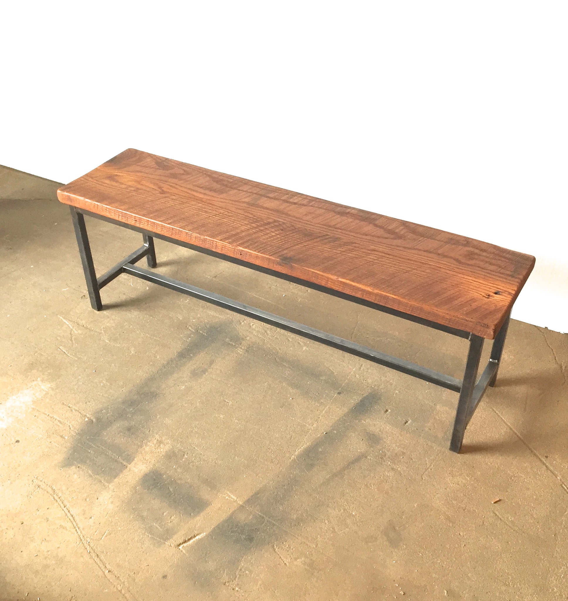 Stoic Reclaimed Wood Bench Industrial Entryway Bench What We Make