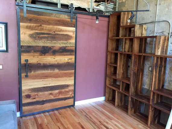 Industrial Reclaimed Barn Wood Sliding Door W Hardware What We Make