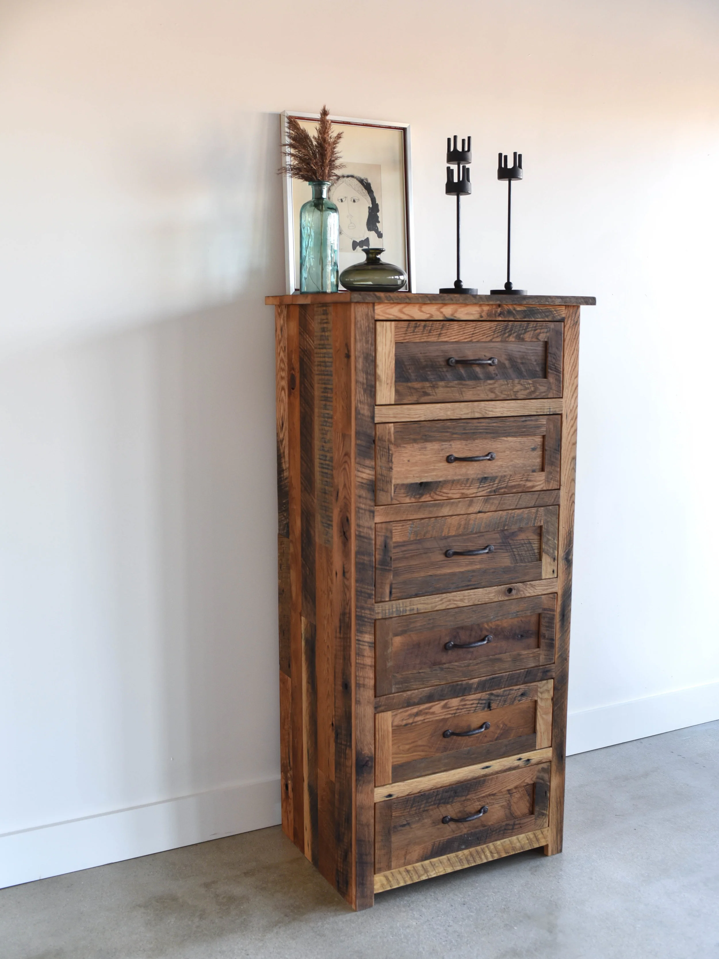Tall Wood Dresser 6 Drawer Reclaimed Wood Dresser What We Make