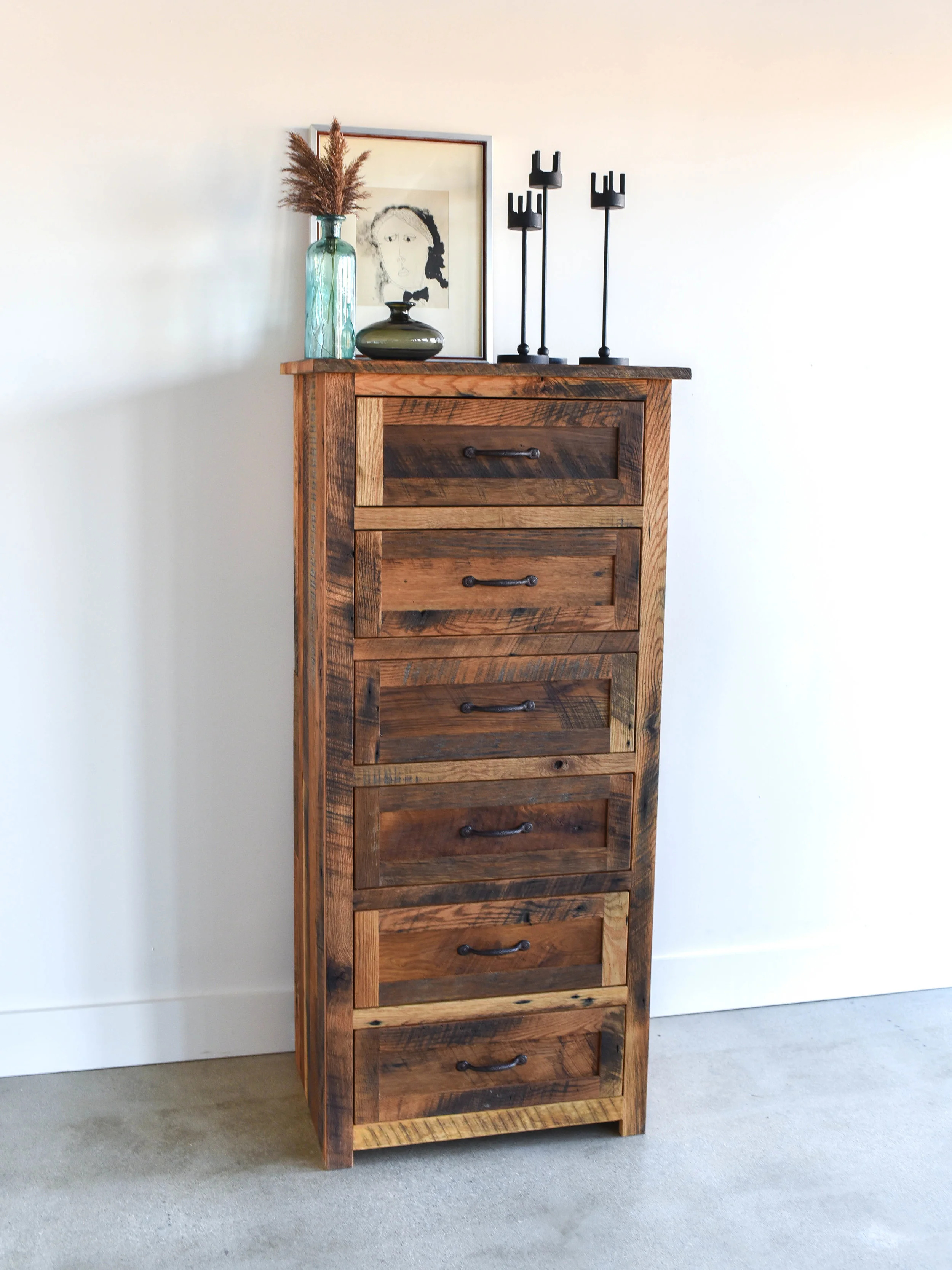 Tall Wood Dresser 6 Drawer Reclaimed Wood Dresser What We Make