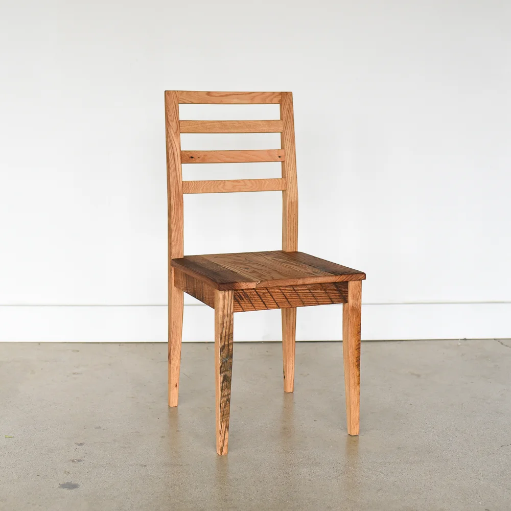 Farmhouse Reclaimed Wood Dining Chair Oak Clear What We Make