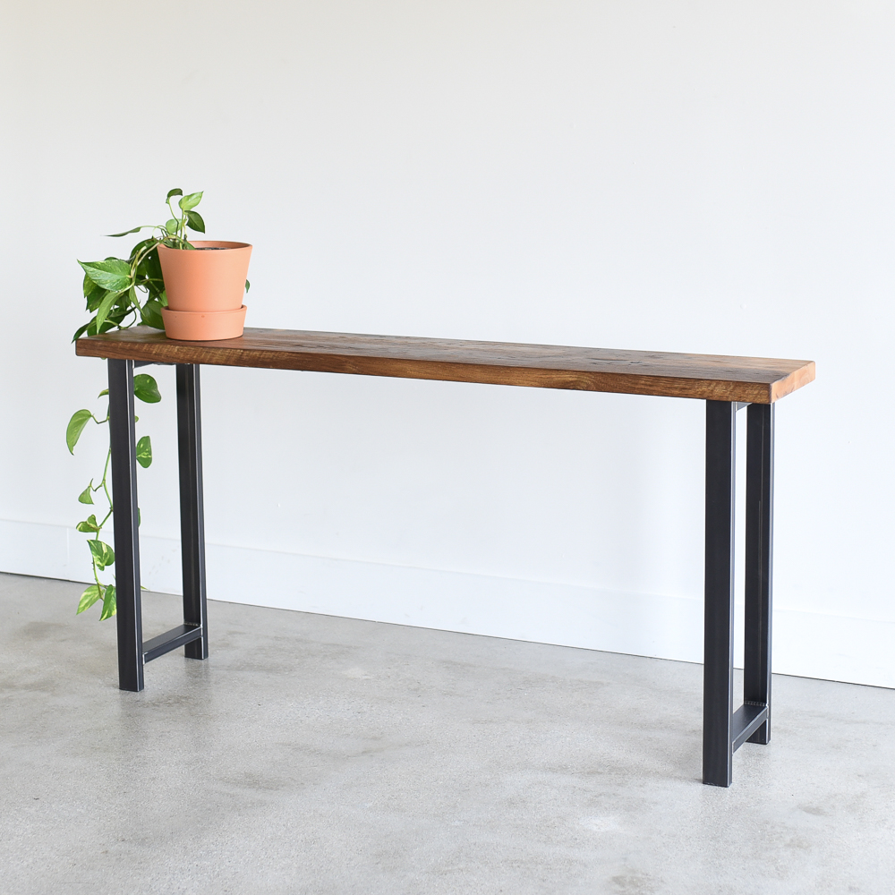wood sofa table