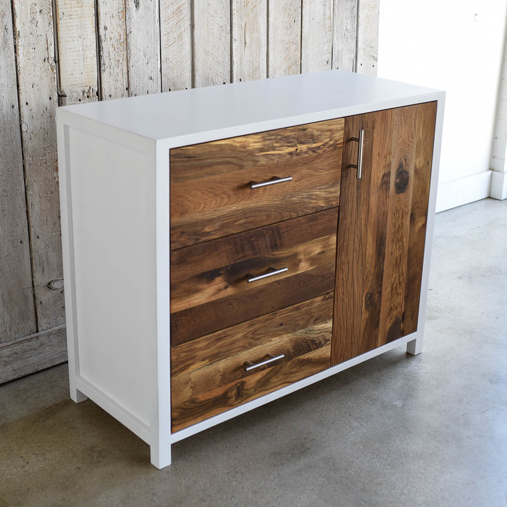 White Reclaimed Wood Nursery Dresser What We Make