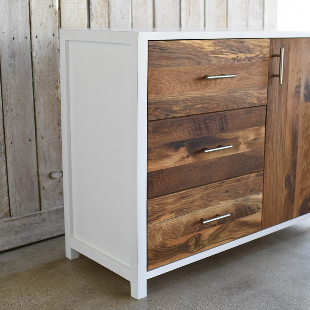 White Reclaimed Wood Nursery Dresser What We Make