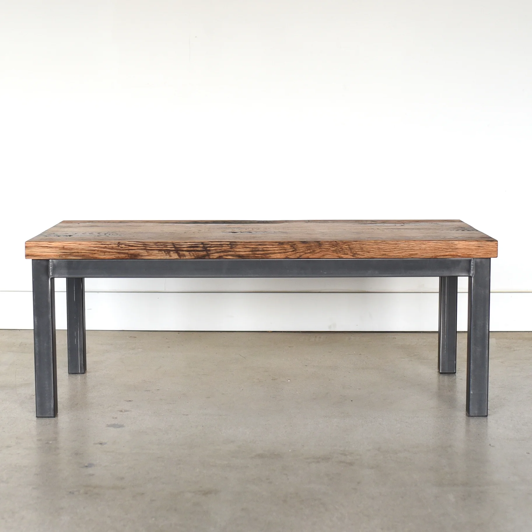 Steel Frame Coffee Table 2 Reclaimed Top What We Make Steel Frame Coffee Table 2