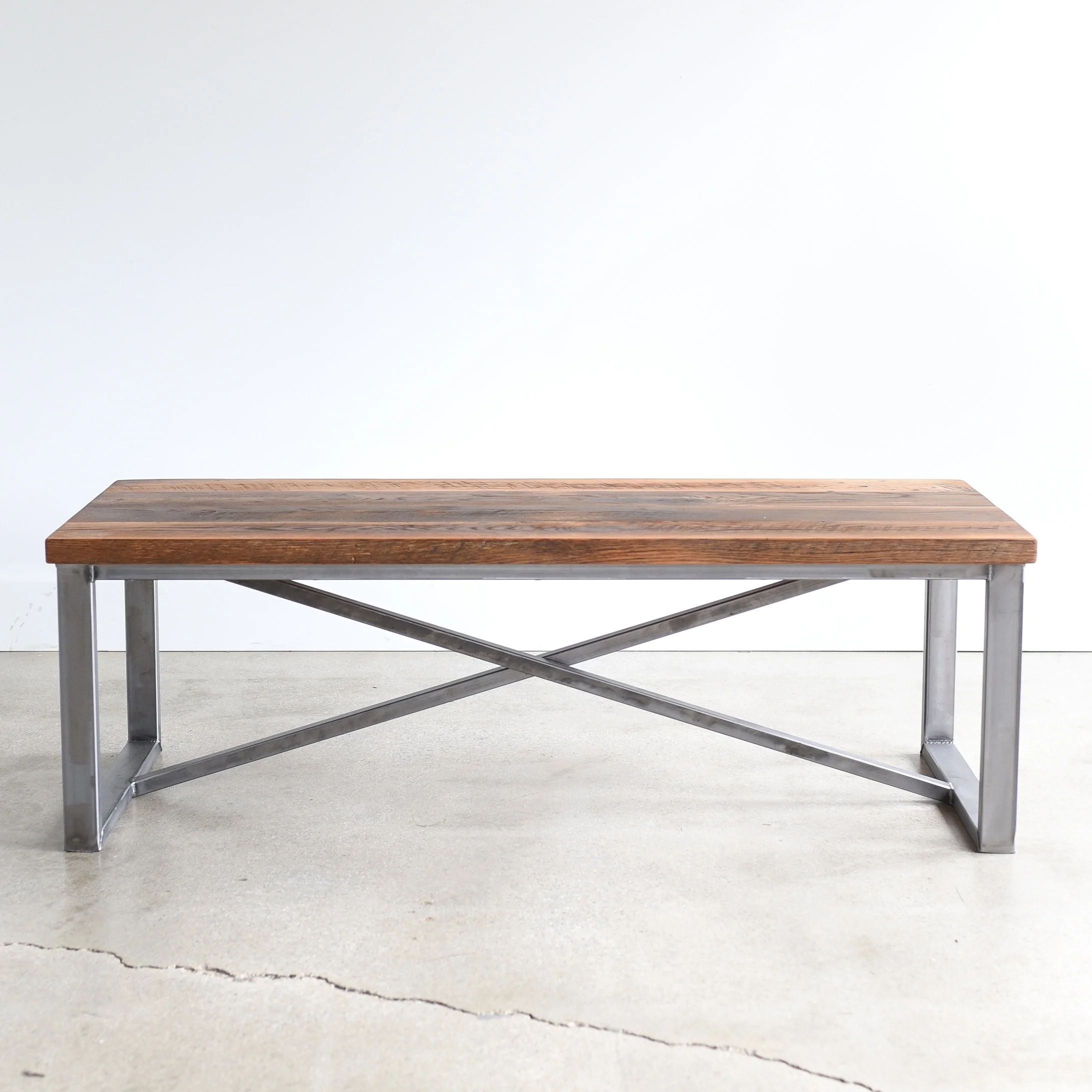 X Frame Reclaimed Wood Coffee Table What We Make