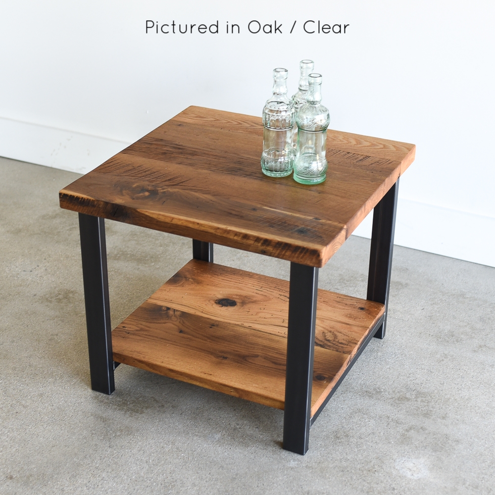 Reclaimed Wood Coffee Table With Shelf