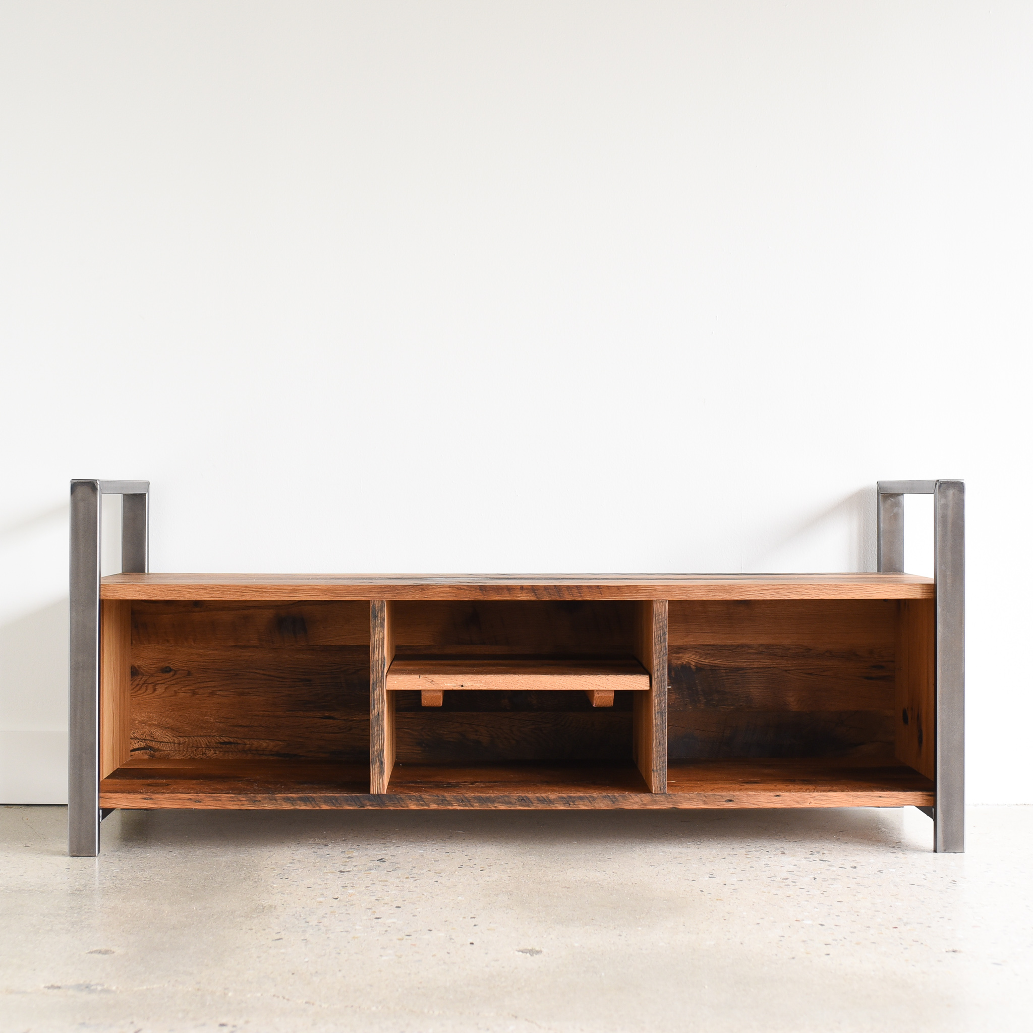 Reclaimed Wood Storage Cubby Entryway Bench What We Make