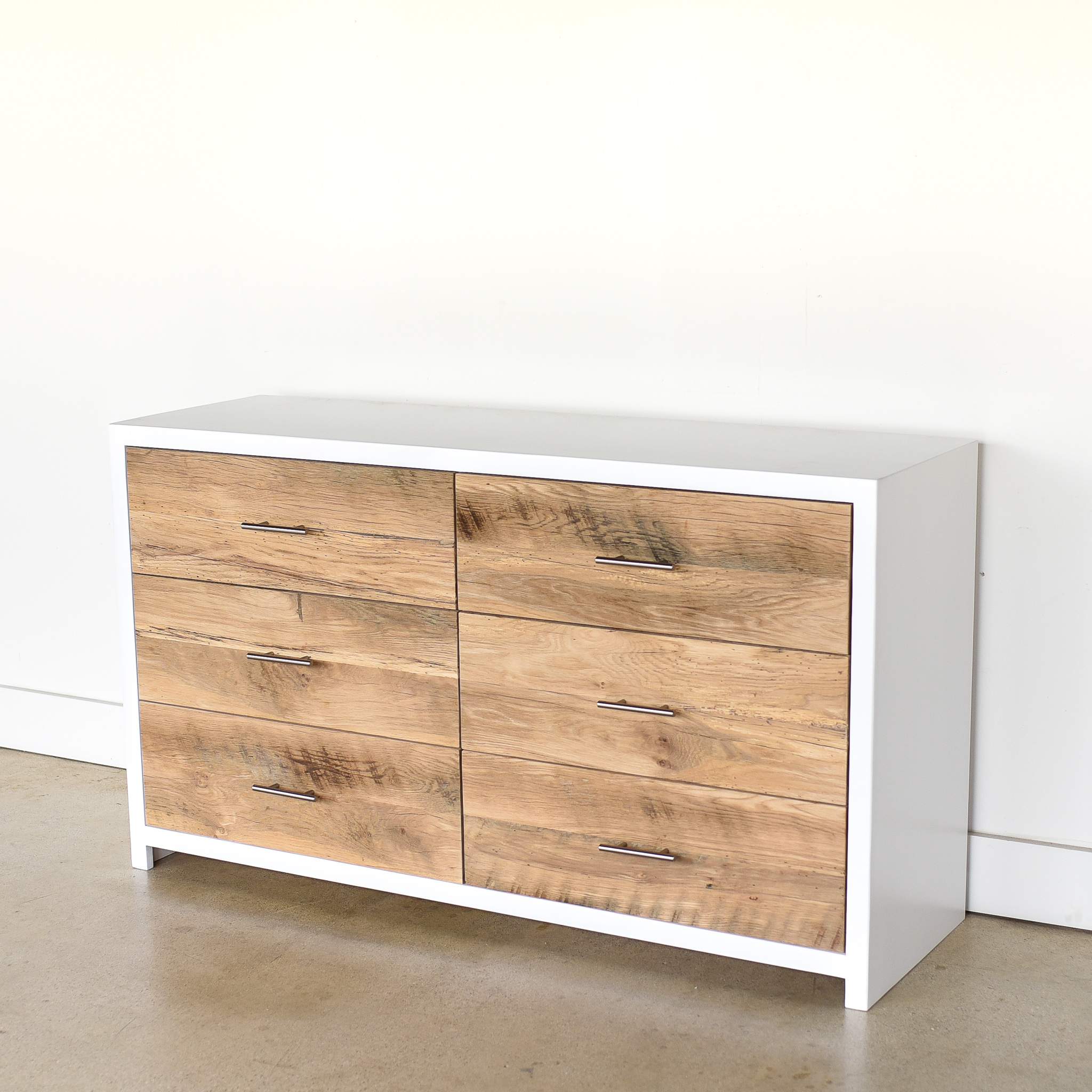 Reclaimed Wood White 6 Drawer Dresser What We Make