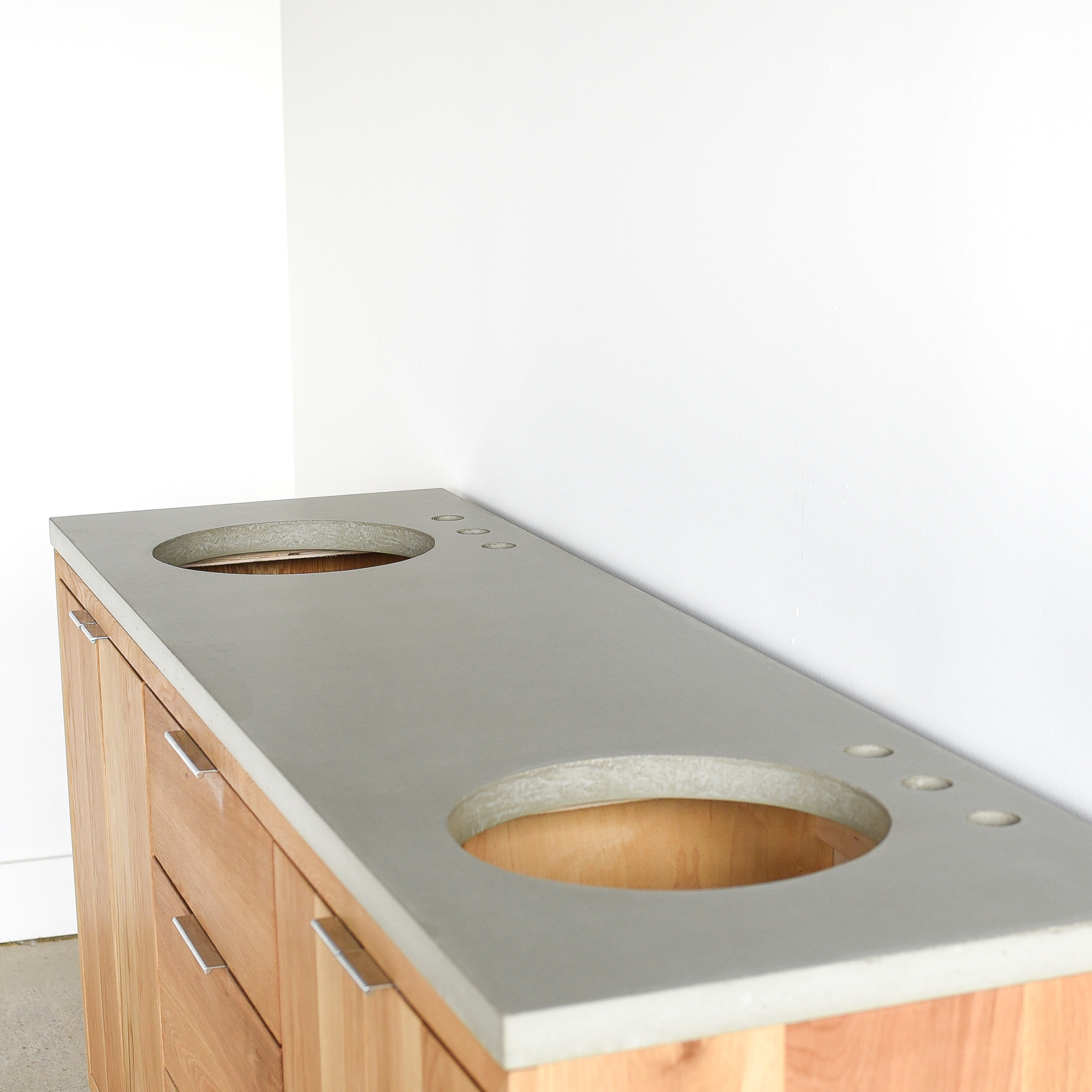Concrete Vanity Top Double Oval Undermount Sinks What We Make