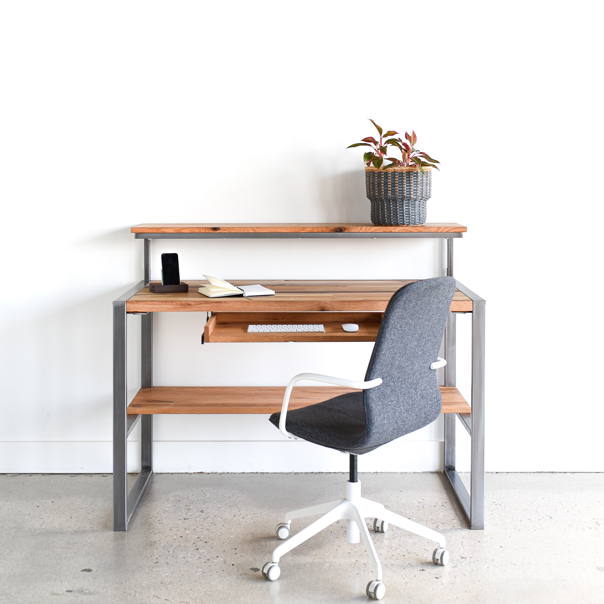 Reclaimed Wood Desk Keyboard Tray What We Make