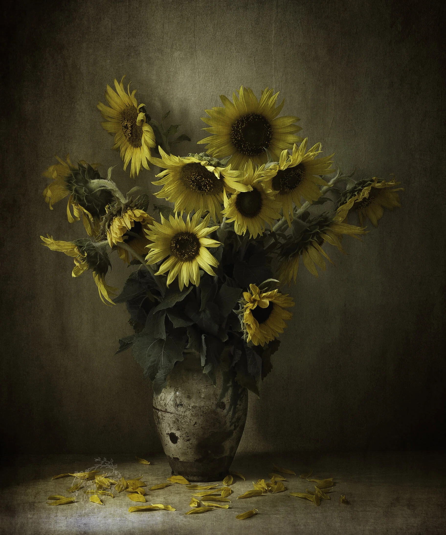 Sunflower vase on sale
