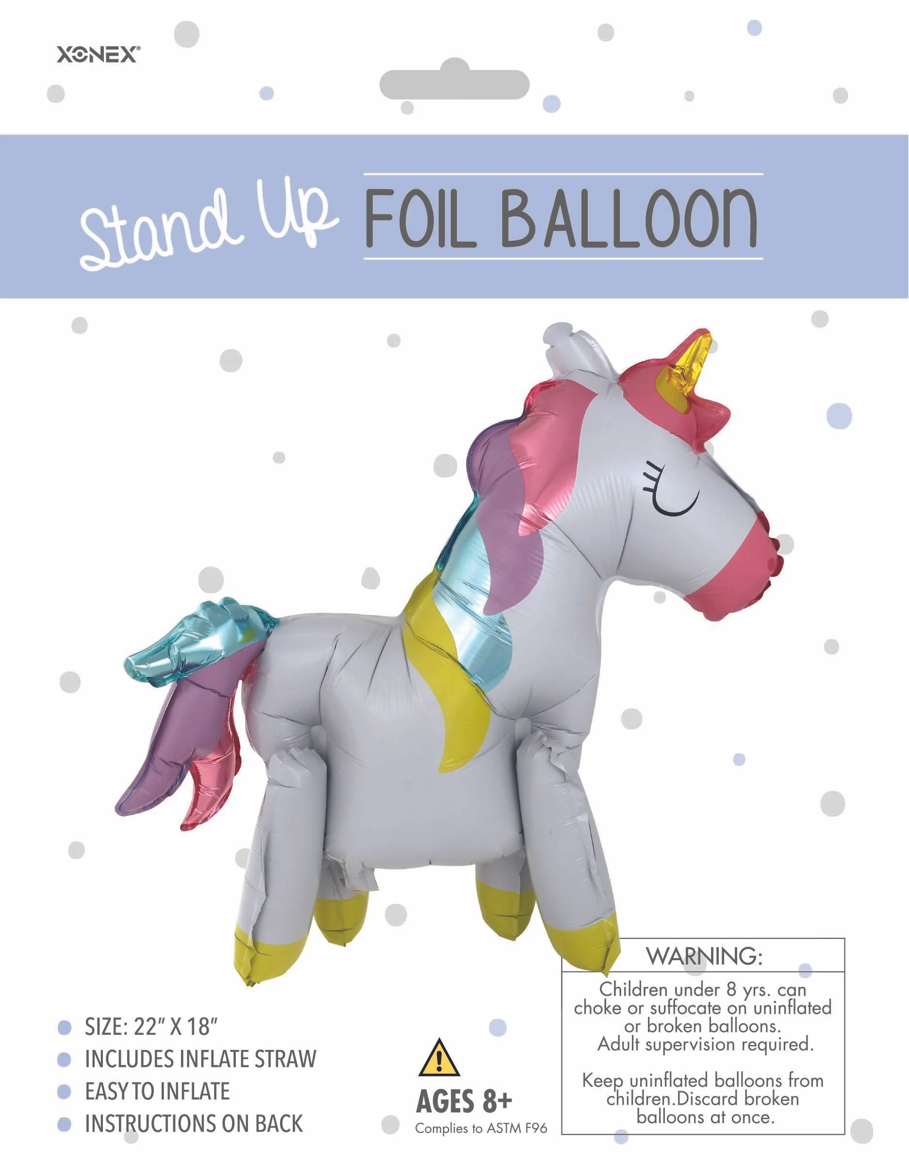 Standing Unicorn Foil Balloon Xonex