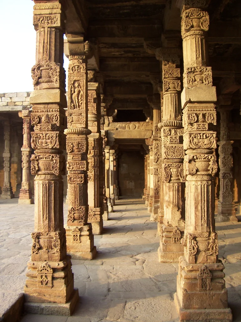 Indian Sandstone Pillar 900 1100 Ad Delhi India Karlsson