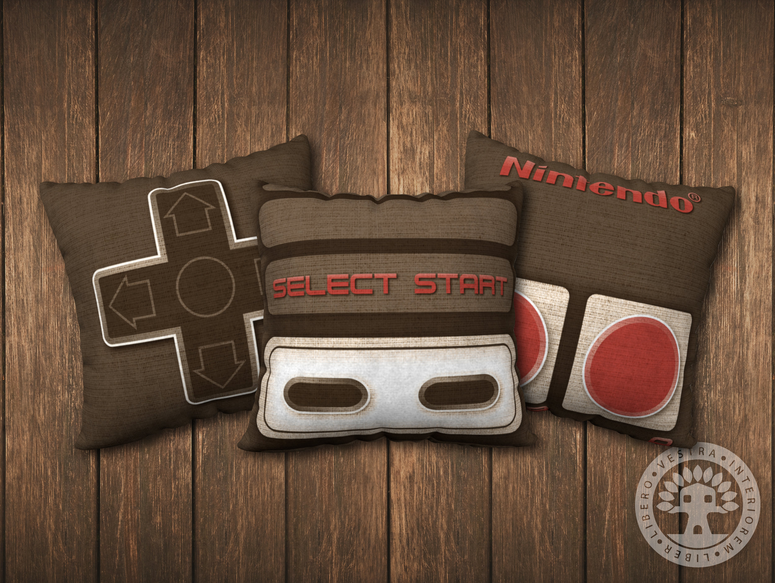 Nintendo Nes Controller Square Pillowcases Set Of 3 Clubhouse Collective