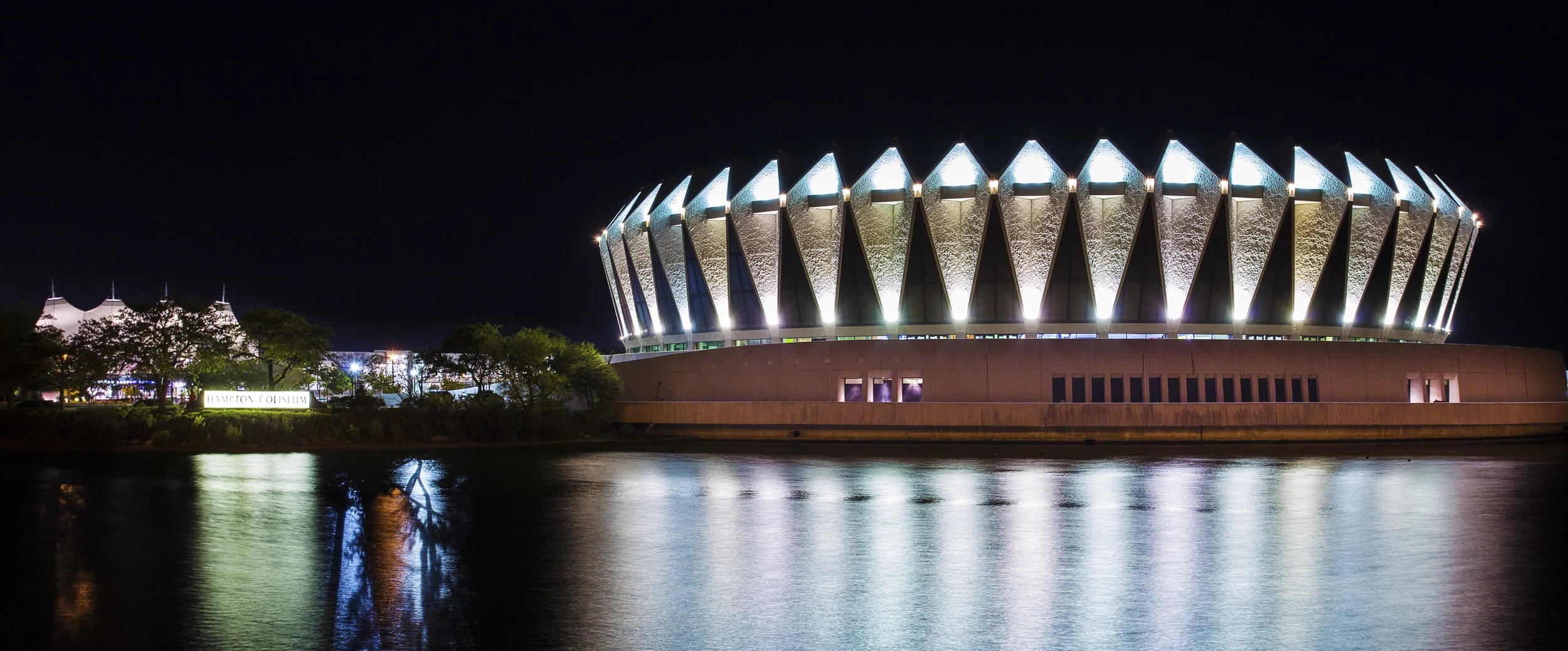 Hampton Coliseum during an event night