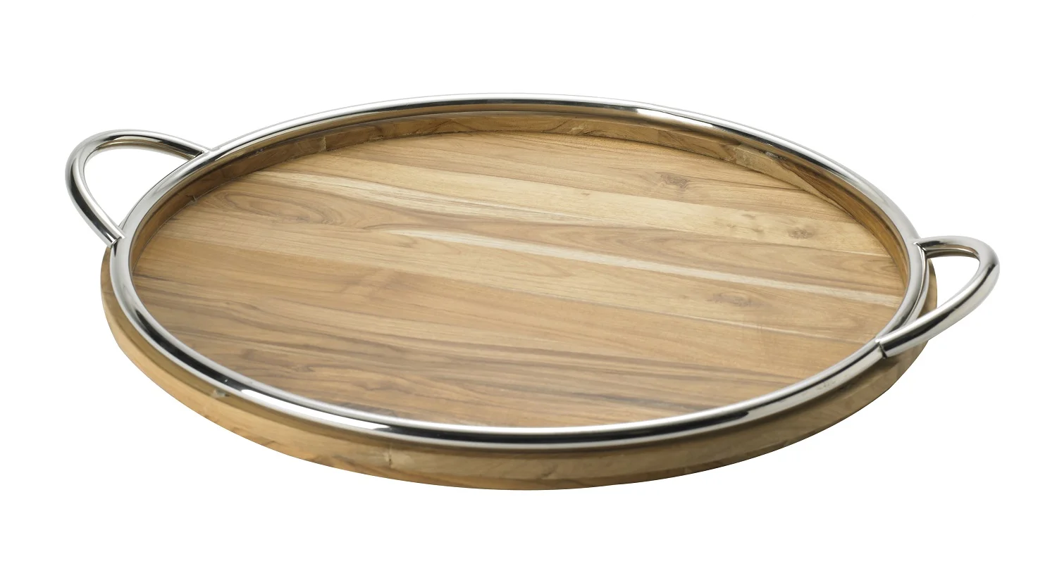 round silver tray
