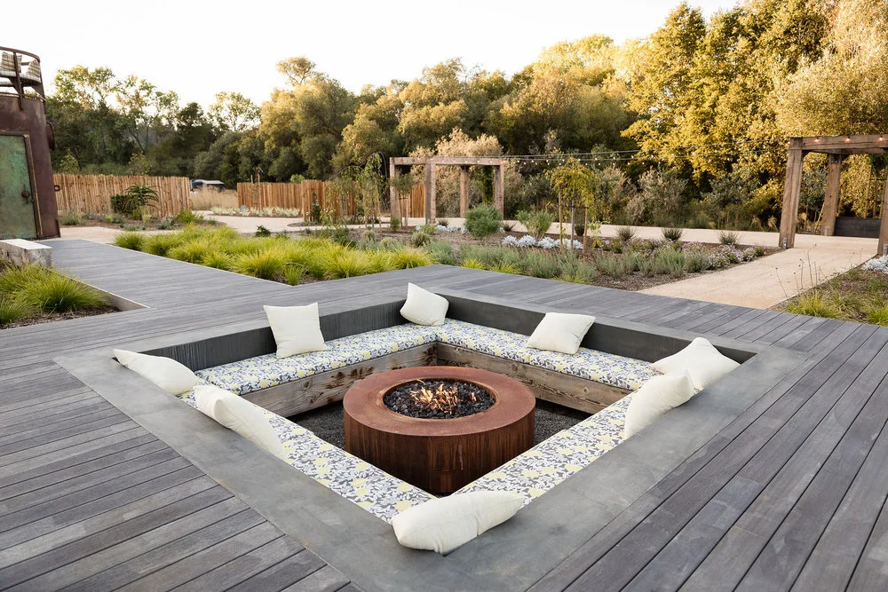 72 X 18 Circular Corten Metal Fire Pit Natural Gas Jake Moss