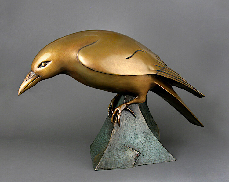 Raven - bronze by Georgia Gerber — Rob Gallery & Sculpture Garden