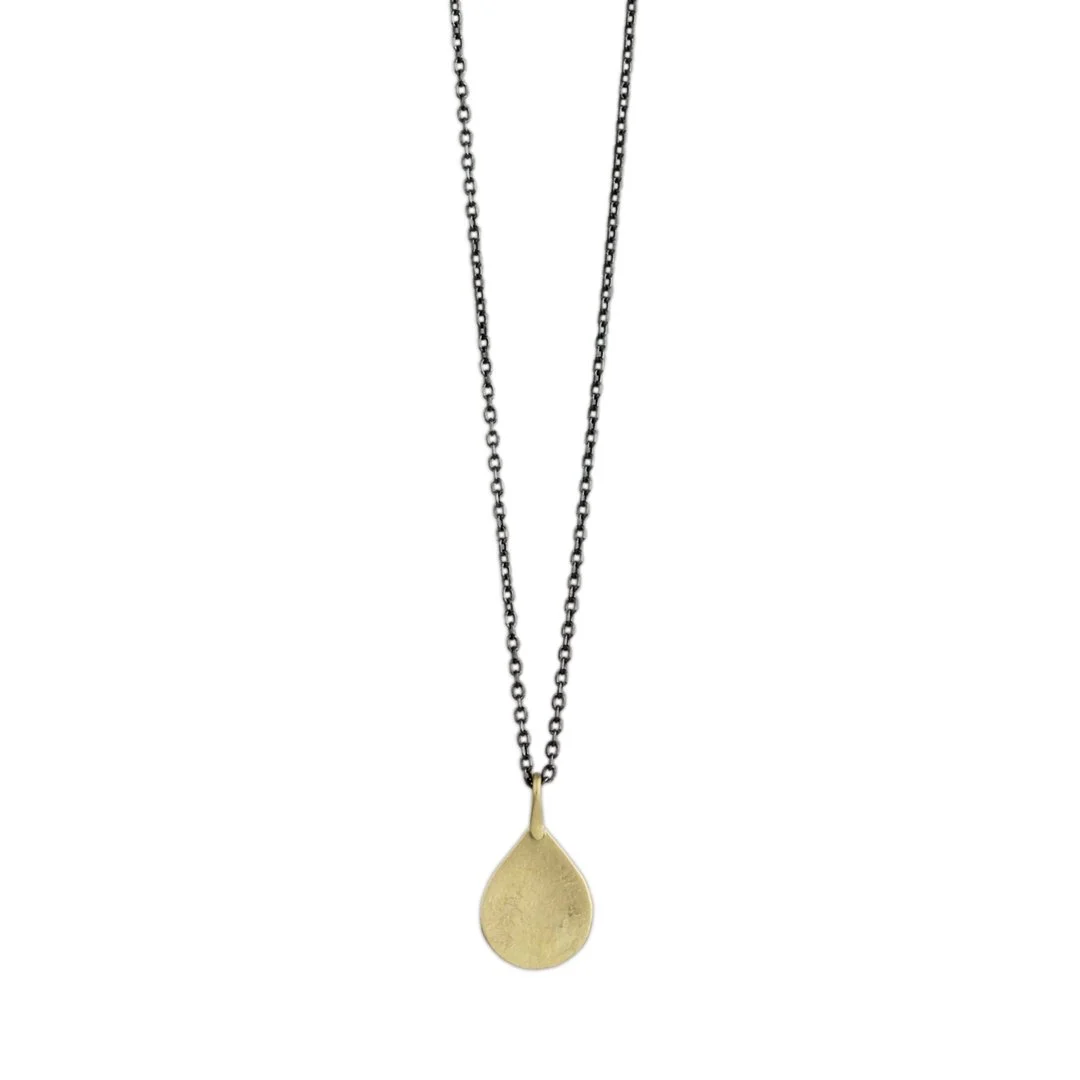 18k Small Parchment Teardrop Necklace — sarah mcguire studio