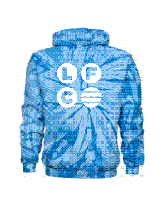light blue tie dye hoodie