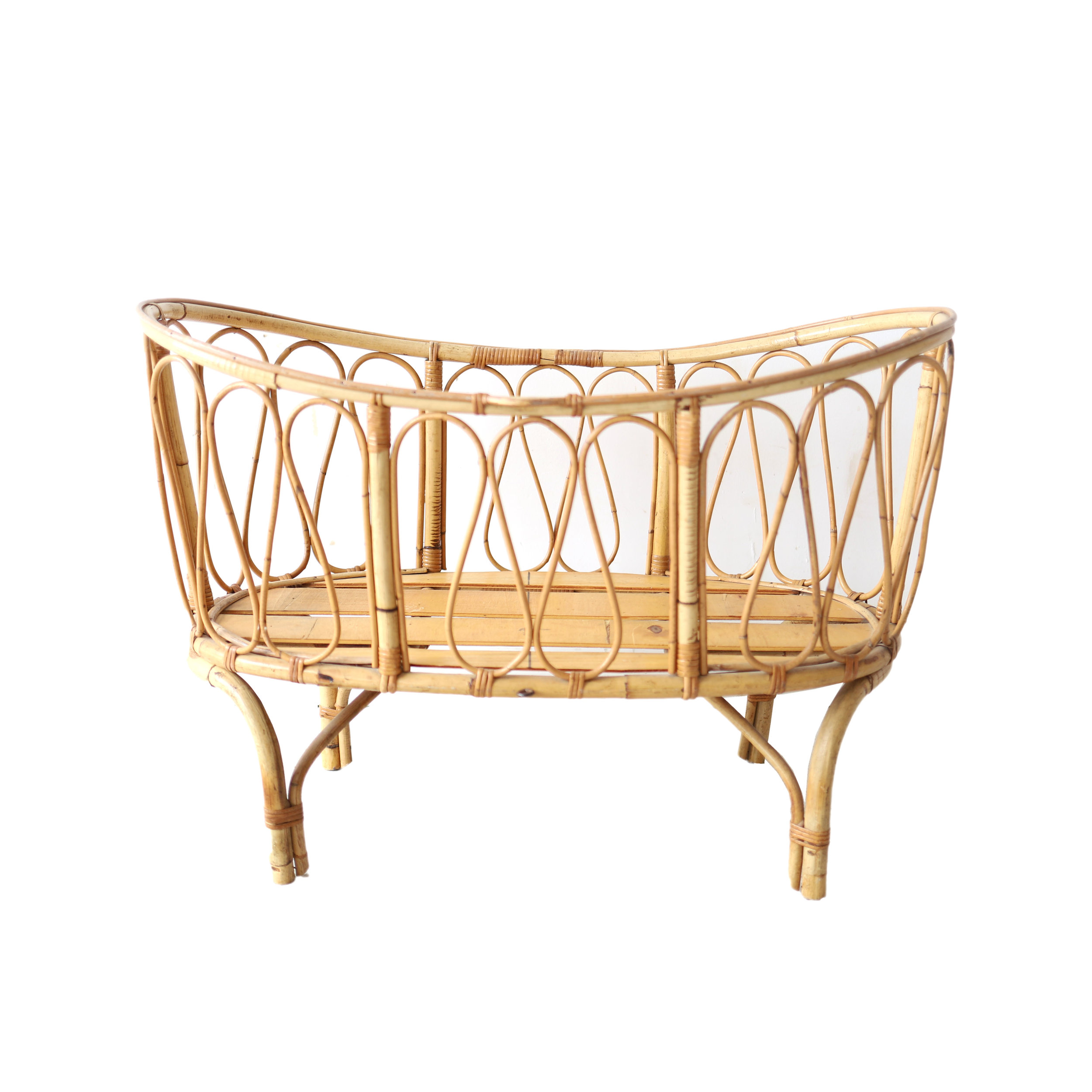 vintage bamboo crib